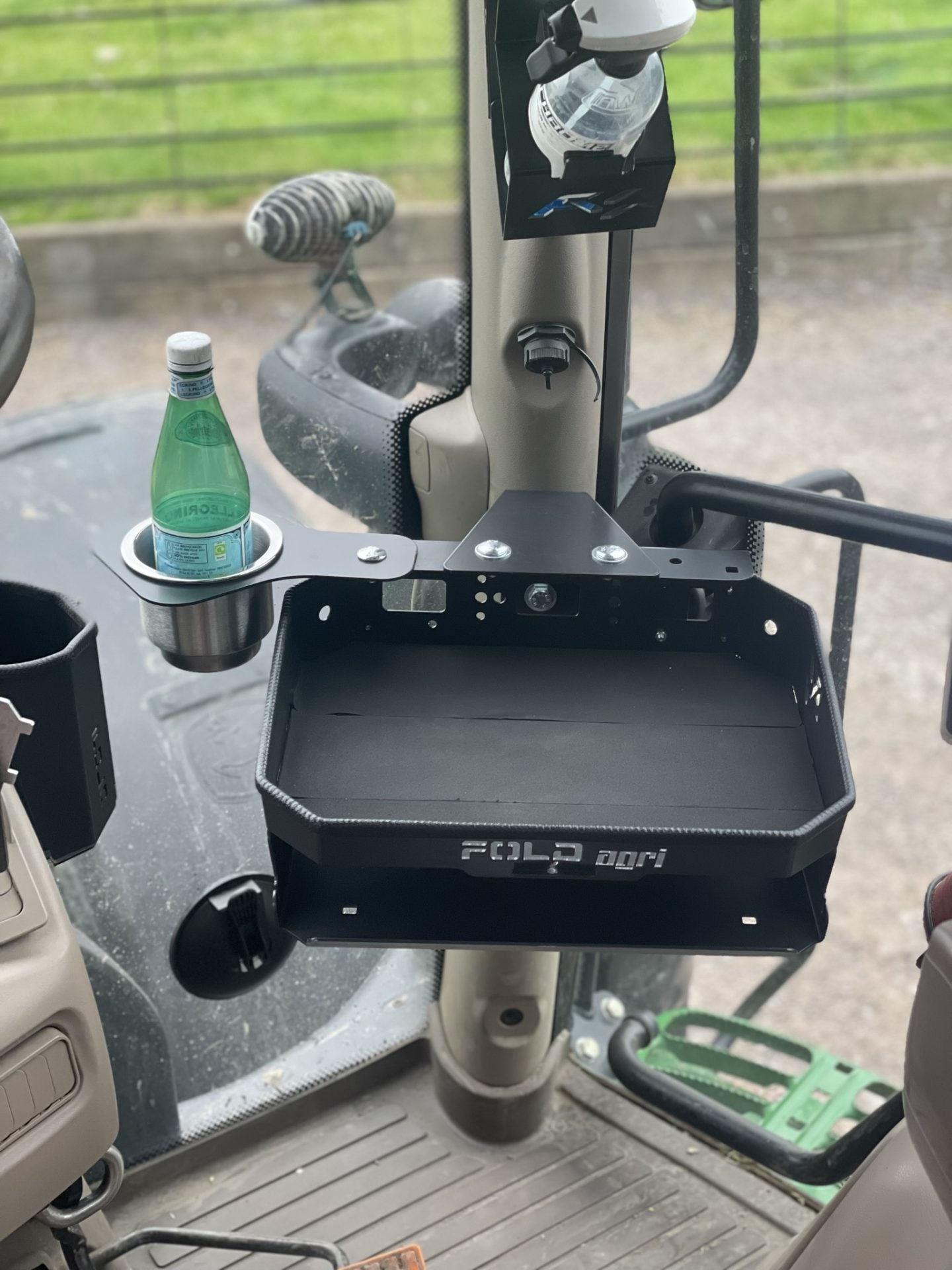 Workstation Shelf for Tractor Cab Storage